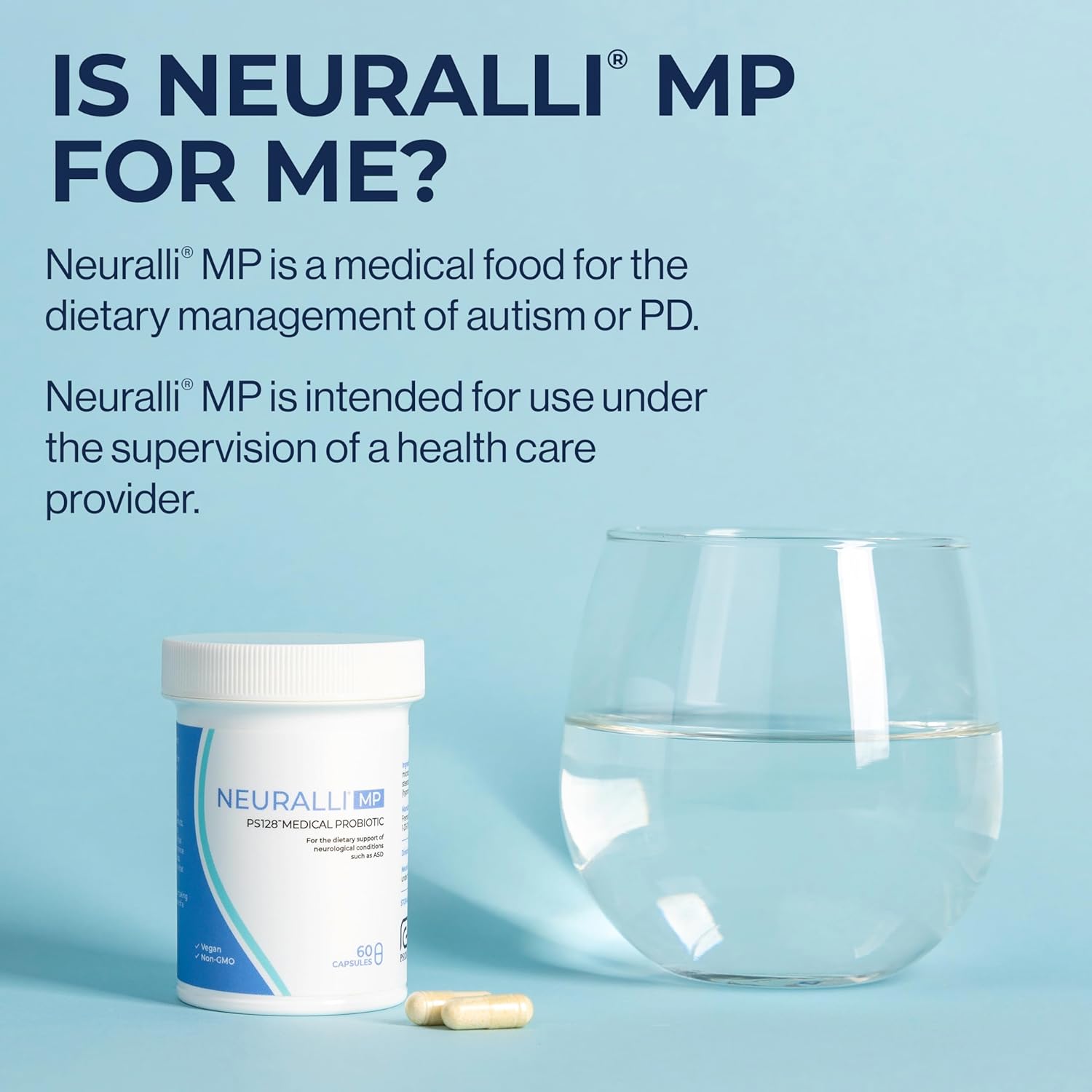 Bened Life Neuralli MP, PS128 Probiotic Medical Food for People with ASD and PD (30-Day Supply)
